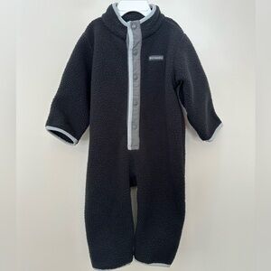 Columbia Black and Gray Kids Fleece Footie